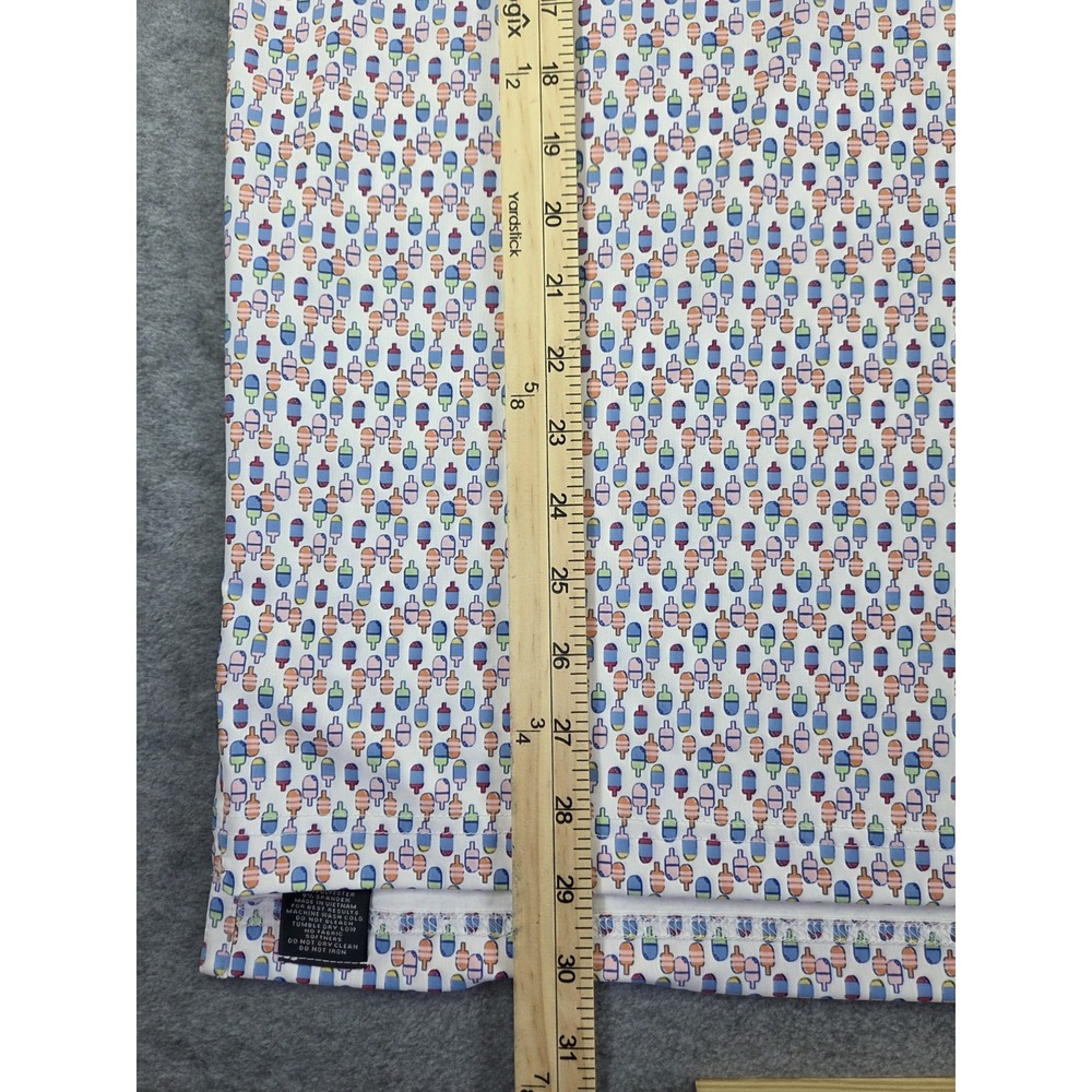 Turtleson Men's Polo Shirt Medium, Multicolor Ice Cream Popsicle Print, Golf Fun - Picture 4 of 7